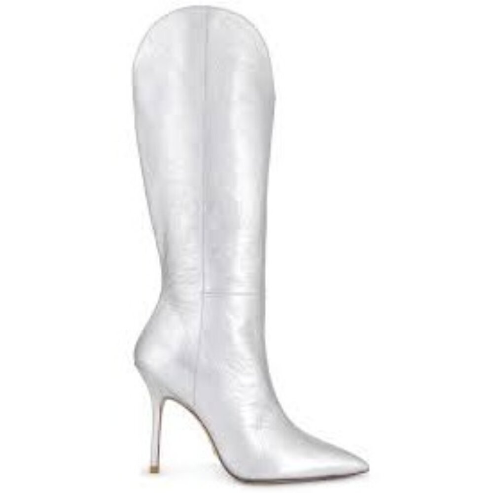 Stuart Weitzman Stuart Outrider 100 Boot In Silver - image 1